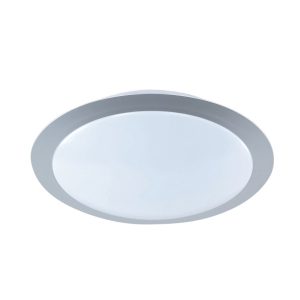 Plafon GONZALO okrągły srebrno-biały LED 1x9W 29cm 900lm IP20 Trio 879556 Plafon GONZALO okrągły srebrno-biały LED 1x9W 29cm 900lm IP20 Trio 879556