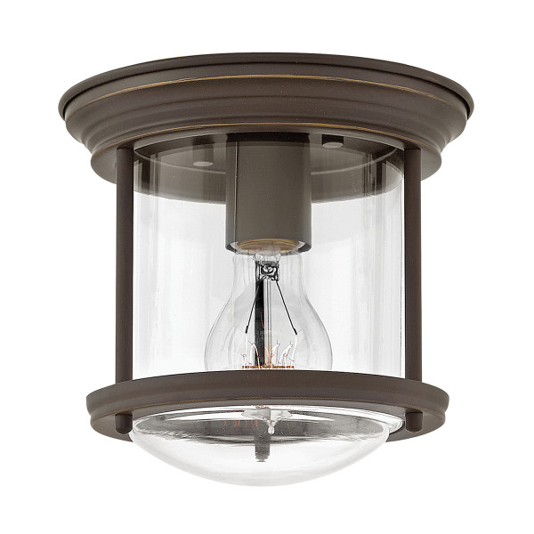Plafon Hadrian olejowany brązowo-przezroczysty 1xE27x60W IP44 Quintiesse 1017587