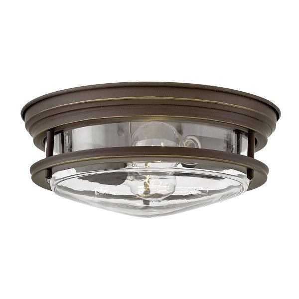 Plafon Hadrian olejowany brązowo-przezroczysty 2xE27x40W IP44 Quintiesse 1017563