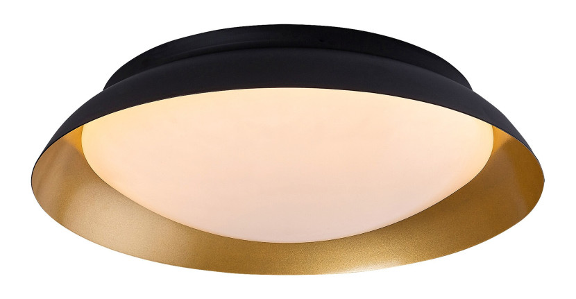 Plafon HAFSA okrągły czarno-złoty-biały LED 1x24W 40cm 1250lm IP20 Rabalux 879597