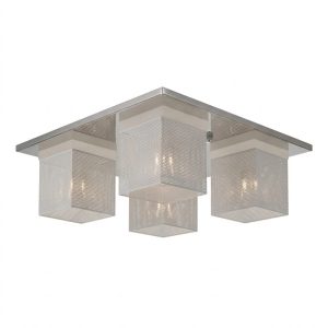 Plafon Helios białe siateczkowe klosze chromowany 4xG9x25W IP20 Italux 1018570 Plafon Helios białe siateczkowe klosze chromowany 4xG9x25W IP20 Italux 1018570