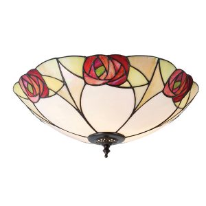 Plafon INGRAM rozeta brązowy 2xE27x20W wym:18x45x45cm IP20 Tiffany 1018434 Plafon INGRAM rozeta brązowy 2xE27x20W wym:18x45x45cm IP20 Tiffany 1018434