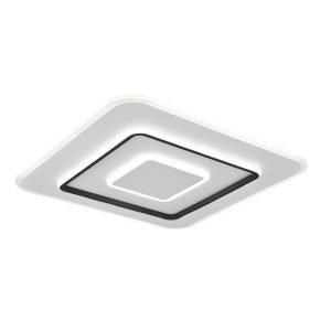 Plafon JORA z pilotem kwadratowy biało-czarny LED 1x55W 60cm 6400lm IP20 RL 873023 Plafon JORA z pilotem kwadratowy biało-czarny LED 1x55W 60cm 6400lm IP20 RL 873023