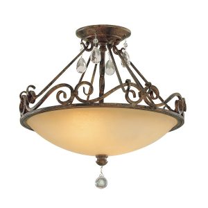 Plafon kawowo-beżowy okrągły 39,2cm Chateau 2xE27x60W IP20 Feiss 883522 Plafon kawowo-beżowy okrągły 39,2cm Chateau 2xE27x60W IP20 Feiss 883522