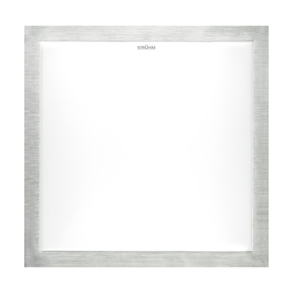 Plafon kwadratowa srebrna ALEX LED D 24W 1680lm 4000K IP44 03245 Strühm 738183