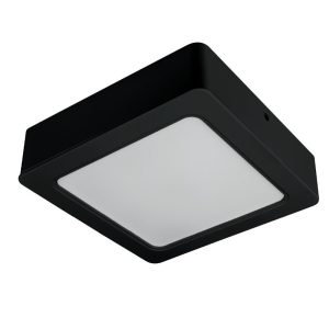 Plafon kwadratowy czarno-biały LED 1x18W 16,7cm 1900lm IP54 DPM 872472 Plafon kwadratowy czarno-biały LED 1x18W 16,7cm 1900lm IP54 DPM 872472