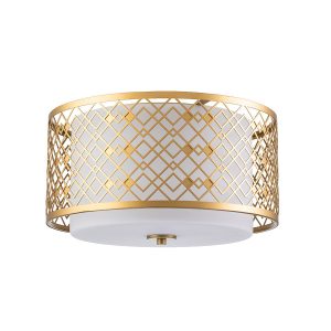 Plafon lakierowany złoty okrągły 40,6cm Ziggy 2xE27x60W IP20 Elstead 881001 Plafon lakierowany złoty okrągły 40,6cm Ziggy 2xE27x60W IP20 Elstead 881001