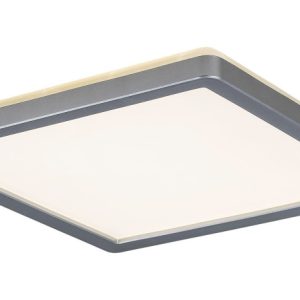 Plafon Lambert kwadratowy srebrno-biały LED 1x15W 25cm 1500lm IP44 Rabalux 876934 Plafon Lambert kwadratowy srebrno-biały LED 1x15W 25cm 1500lm IP44 Rabalux 876934