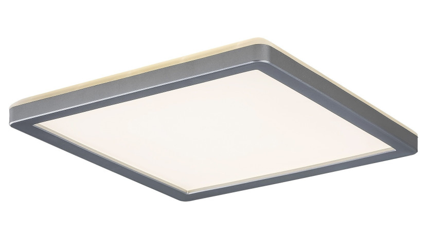 Plafon Lambert kwadratowy srebrno-biały LED 1x15W 25cm 1500lm IP44 Rabalux 876934