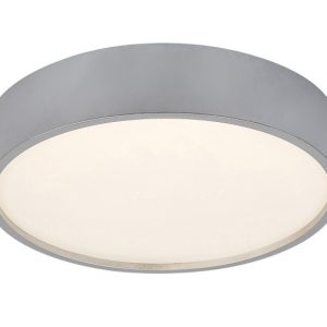 Plafon Larcia okrągły srebrno-biały LED 1x18W 28cm 1060lm IP44 Rabalux 876853 Plafon Larcia okrągły srebrno-biały LED 1x18W 28cm 1060lm IP44 Rabalux 876853