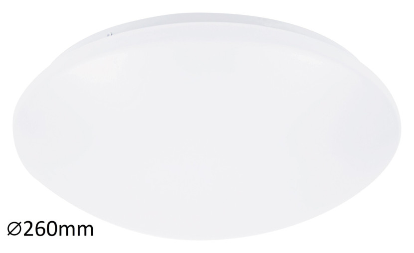 Plafon Lucas okrągły biały LED 1x12W 26cm 900lm IP20 Rabalux 219561