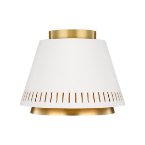 Plafon matowy biało-złoty okrągły 28,1cm Carter 1xE27x60W IP20 Feiss 883863 Plafon matowy biało-złoty okrągły 28,1cm Carter 1xE27x60W IP20 Feiss 883863