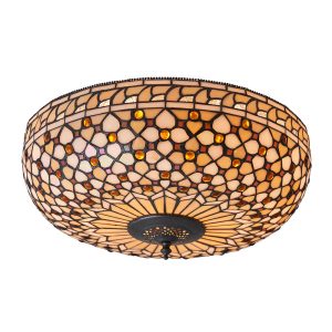 Plafon MILLE FEUX szklane koraliki brązowy 2xE27x20W IP20 Tiffany 1018393 Plafon MILLE FEUX szklane koraliki brązowy 2xE27x20W IP20 Tiffany 1018393