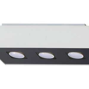 Plafon Mono 3-punktowy stalowy biało-czarny 32443 Plafon Mono 3-punktowy stalowy biało-czarny 32443