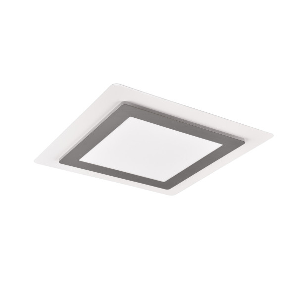 Plafon MORGAN z pilotem kwadratowy srebrny LED 1x46W 45cm 6000lm IP20 Trio 872378