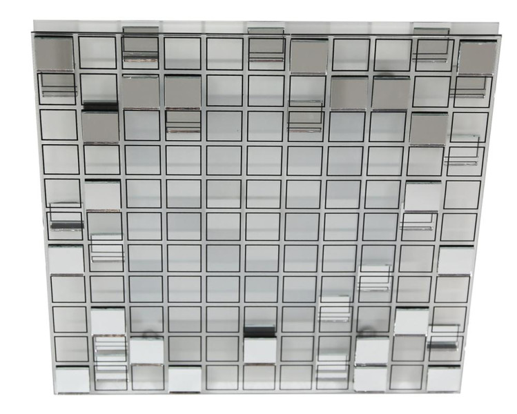 Plafon MOSAIC kwadratowy biało-srebrny LED 1x9W 31cm 550lm IP20 Candellux 881328
