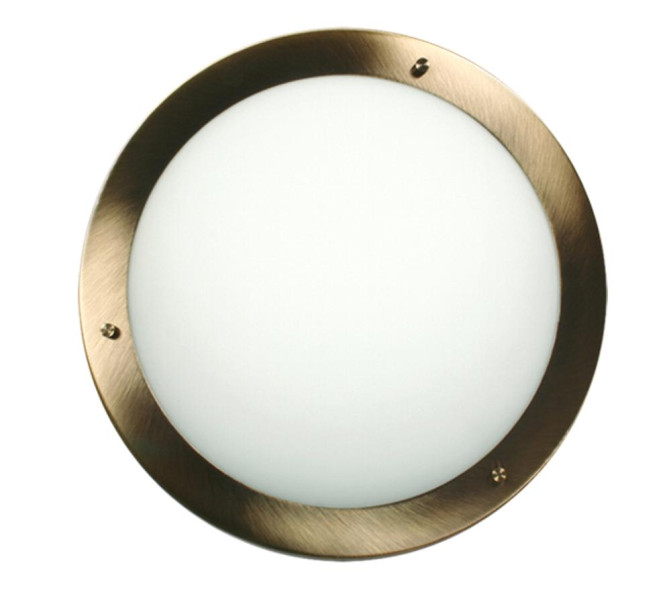 Plafon mosiądz-biały okrągły 18cm AQUILA 1xG9x10W IP44 Candellux 881171