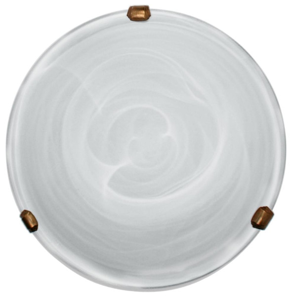 Plafon mosiądz-biały okrągły 30cm DUNA 1xE27x40W IP20 Candellux 881347