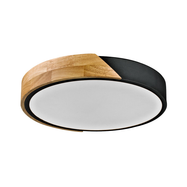 Plafon NASTRO okrągły czarny-biały LED 1x24W 32cm 2400lm IP20 Italux 879517