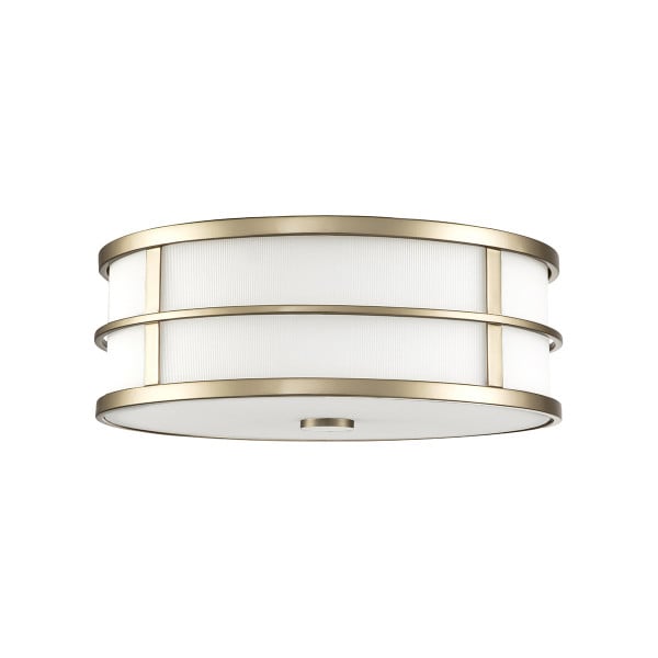 Plafon naturalny mosiądz-szkło okrągły 34,3cm Fusion 3xE27x40W IP20 Feiss 881304