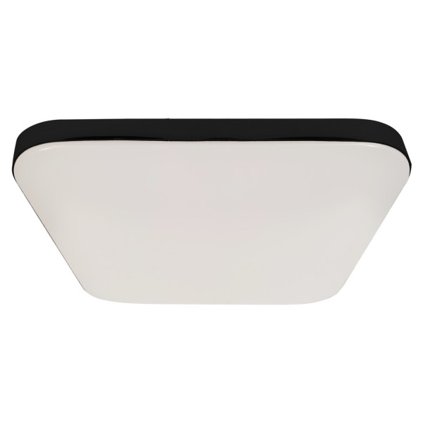 Plafon Nemo kwadratowy czarno-biały LED 1x16W 33cm 1690lm IP44 Milagro 879557