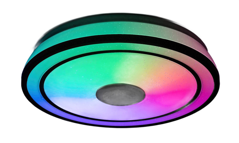 Plafon Nikolaus z pilotem okrągły czarny LED 1x24W 39,5cm IP20 Rabalux 872358