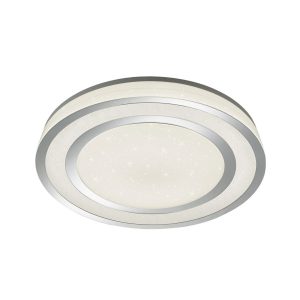 Plafon NORIAKI okrągły srebrno-biały LED 1x45W 59,5cm 4000lm IP20 Trio 878485 Plafon NORIAKI okrągły srebrno-biały LED 1x45W 59,5cm 4000lm IP20 Trio 878485