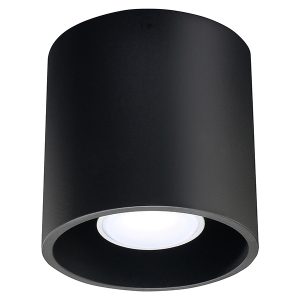 Plafon Orbis aluminiowy 10 cm czarny 23681 Plafon Orbis aluminiowy 10 cm czarny 23681