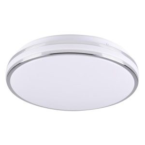 Plafon ORBIT okrągły chromowany biały LED 1x15W 28cm 1600lm IP20 Polux 872924 Plafon ORBIT okrągły chromowany biały LED 1x15W 28cm 1600lm IP20 Polux 872924
