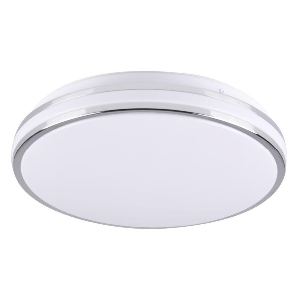 Plafon ORBIT okrągły chromowany biały LED 1x15W 28cm 1600lm IP20 Polux 872924