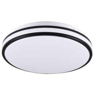 Plafon ORBIT okrągły czarno-biały LED 1x24W 38cm 2600lm IP20 Polux 873067 Plafon ORBIT okrągły czarno-biały LED 1x24W 38cm 2600lm IP20 Polux 873067