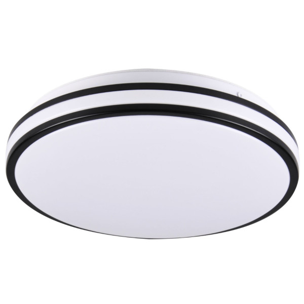 Plafon ORBIT okrągły czarno-biały LED 1x24W 38cm 2600lm IP20 Polux 873067