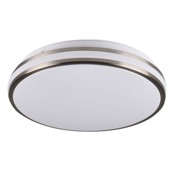 Plafon ORBIT okrągły nikiel-biały LED 1x15W 28cm 1600lm IP20 Polux 873080