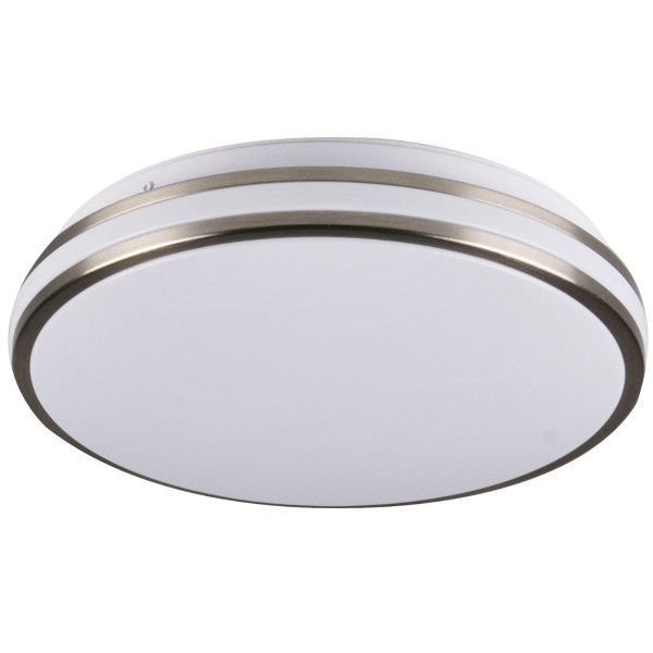 Plafon ORBIT okrągły nikiel-biały LED 1x24W 38cm 2600lm IP20 Polux 872984