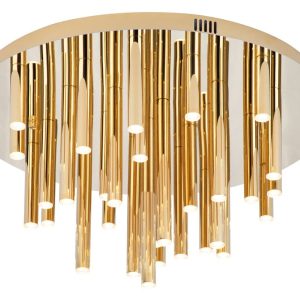 Plafon ORGANIC okrągły złoty LED 33x33W 60cm 1980lm IP20 Maxlight 880989 Plafon ORGANIC okrągły złoty LED 33x33W 60cm 1980lm IP20 Maxlight 880989