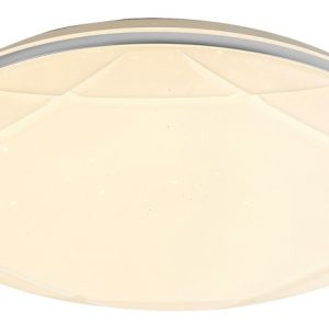 Plafon OSWALD2 okrągły biało-srebrny LED 1x24W 40cm 1800lm IP20 Rabalux 878626