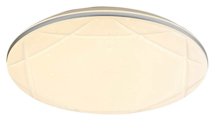 Plafon OSWALD2 okrągły biało-srebrny LED 1x24W 40cm 1800lm IP20 Rabalux 878626