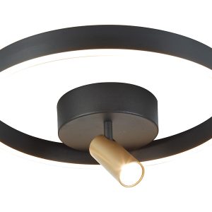 Plafon Pignano LED ze ściemniaczem czarny 594816 Plafon Pignano LED ze ściemniaczem czarny 594816