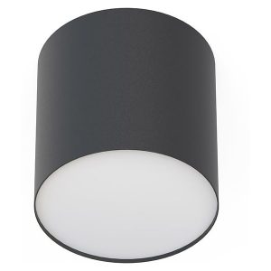 Plafon Point Plexi 13 cm stalowy czarny 147721 Plafon Point Plexi 13 cm stalowy czarny 147721