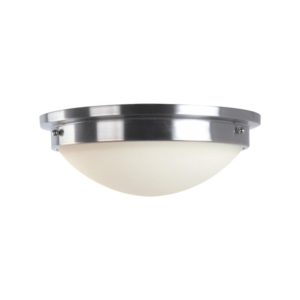 Plafon polerowany chrom-biały okrągły 31,8cm Gravity 2xE27x60W IP20 Feiss 881312