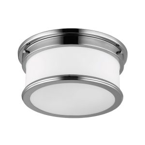 Plafon polerowany chrom-biały okrągły 31,9cm Payne 2xE27x60W IP44 Feiss 883870 Plafon polerowany chrom-biały okrągły 31,9cm Payne 2xE27x60W IP44 Feiss 883870