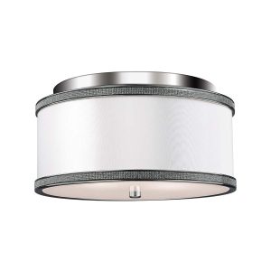 Plafon polerowany nikiel-biały okrągły 33cm Pave 2xE27x40W IP20 Feiss 883859 Plafon polerowany nikiel-biały okrągły 33cm Pave 2xE27x40W IP20 Feiss 883859