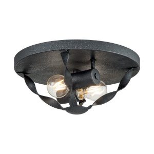 Plafon popielaty okrągły 33cm Bradbury 2xE27x60W IP20 Quoizel 881124 Plafon popielaty okrągły 33cm Bradbury 2xE27x60W IP20 Quoizel 881124