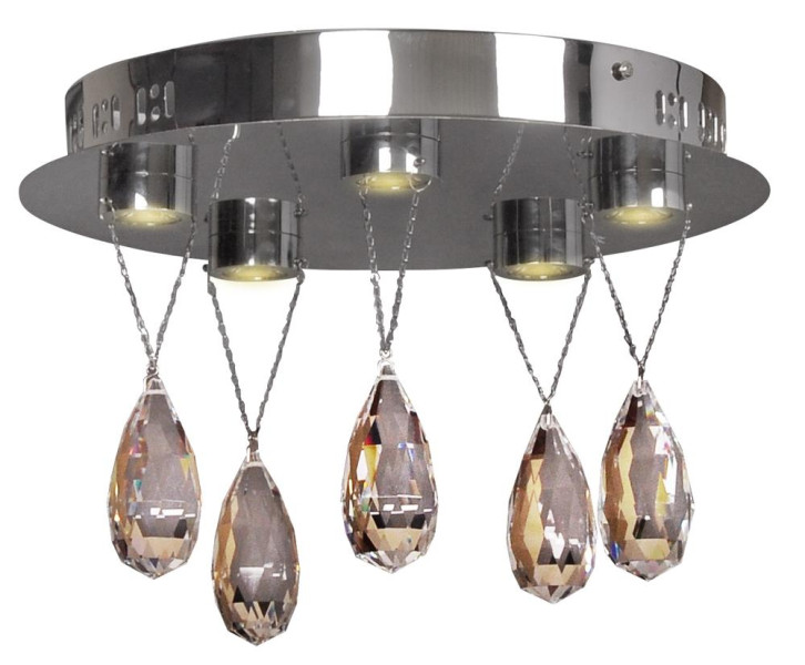 Plafon PRISMA okrągły chromowany LED 5x3W 34cm 1500lm IP20 Candellux 923558