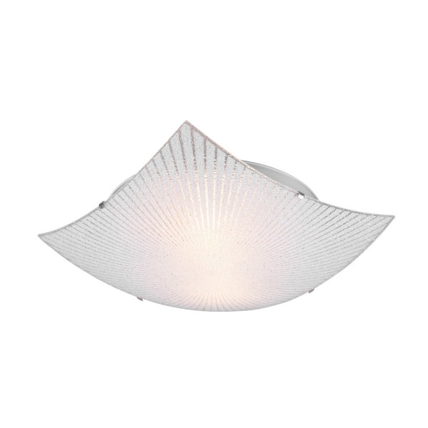 Plafon przezroczysto-biały kwadratowy 40cm ELISA 2xE27x40W IP20 Trio 881173