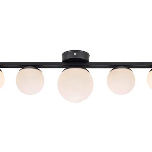 Plafon Pure LED 5-punktowa szklana biało-czarna 44891 Plafon Pure LED 5-punktowa szklana biało-czarna 44891