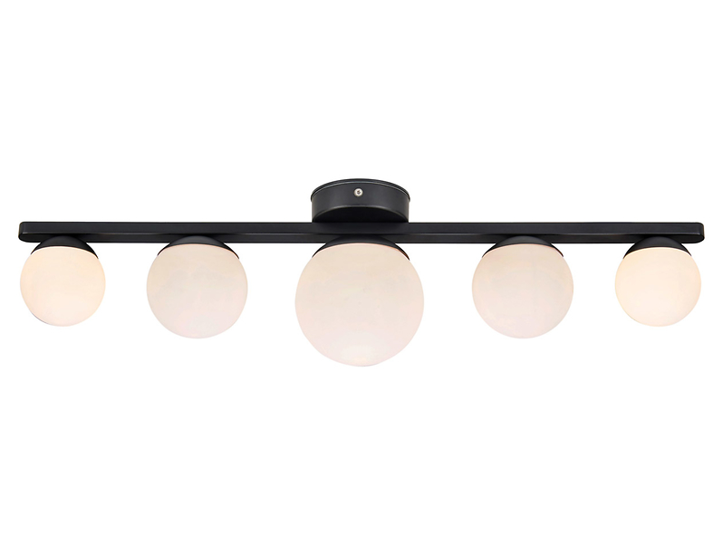 Plafon Pure LED 5-punktowa szklana biało-czarna 44891