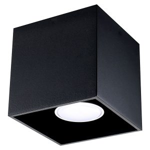 Plafon Quad aluminiowy 10 cm czarny 23699 Plafon Quad aluminiowy 10 cm czarny 23699