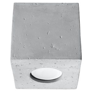 Plafon Quad betonowy 10 cm szary 23759 Plafon Quad betonowy 10 cm szary 23759