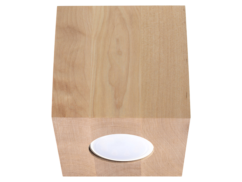 Plafon Quad drewniany 10 cm brązowy 23762